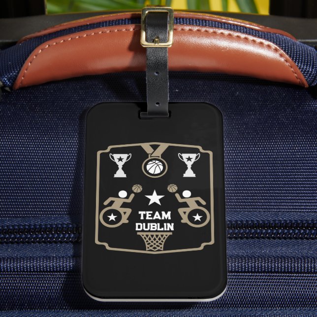 Adaptiver Mit Behinderung Basketball Gepäckanhänger (Vorderseite Insitu 2)