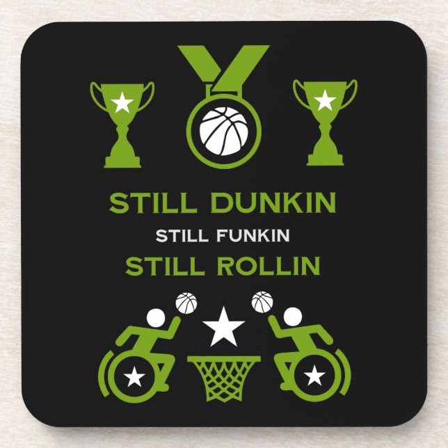 Adaptiver Mit Behinderung Basketball Getränkeuntersetzer (Vorderseite)