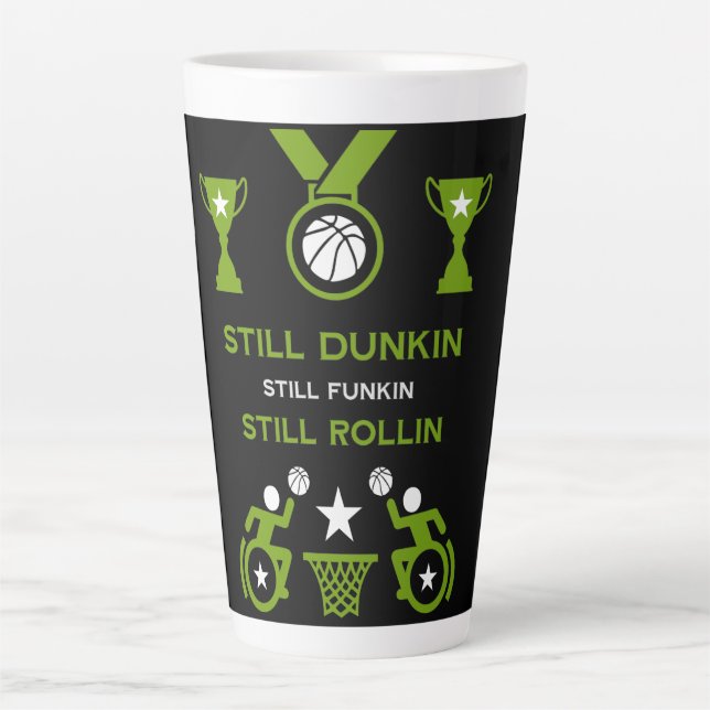 Adaptiver Mit Behinderung Basketball Milchtasse (Vorderseite)