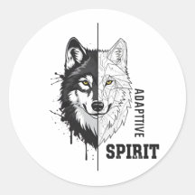 Adaptiver Spirit Wolf Rundsticker