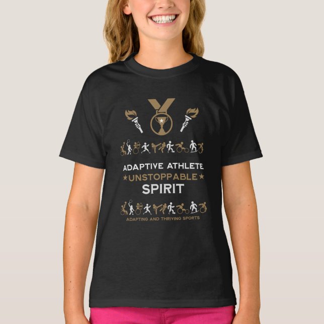 Adaptives Mit Behinderung Sportgeschenk T-Shirt (Vorderseite)