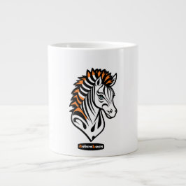 Adaptives ZebraLeon - Illustration mit Text Jumbo-Tasse