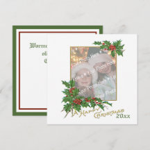 Add-A-Photo Vintage Frohe Weihnachten Grußkarte
