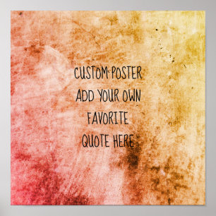 add a quote distressed paint design wall art poster