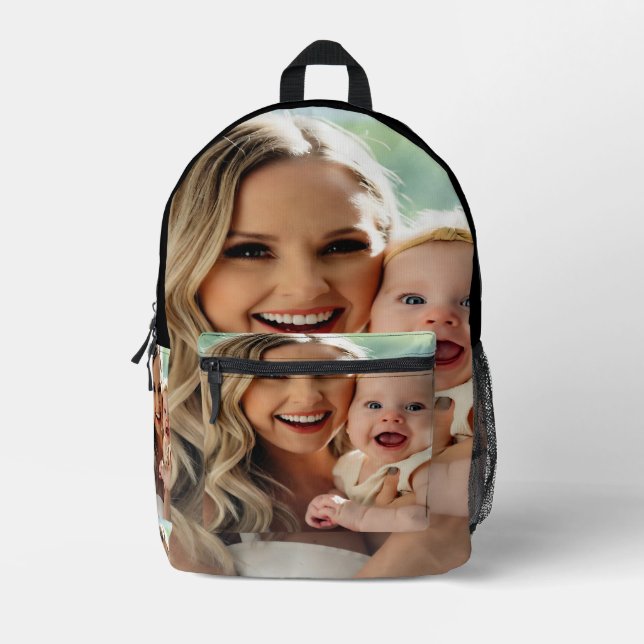 Add Baby Photo Personalize Customize Bedruckter Rucksack (Vorderseite)