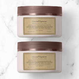 Add Brand Gray Script Lines Ingredients List Kraft Adressaufkleber