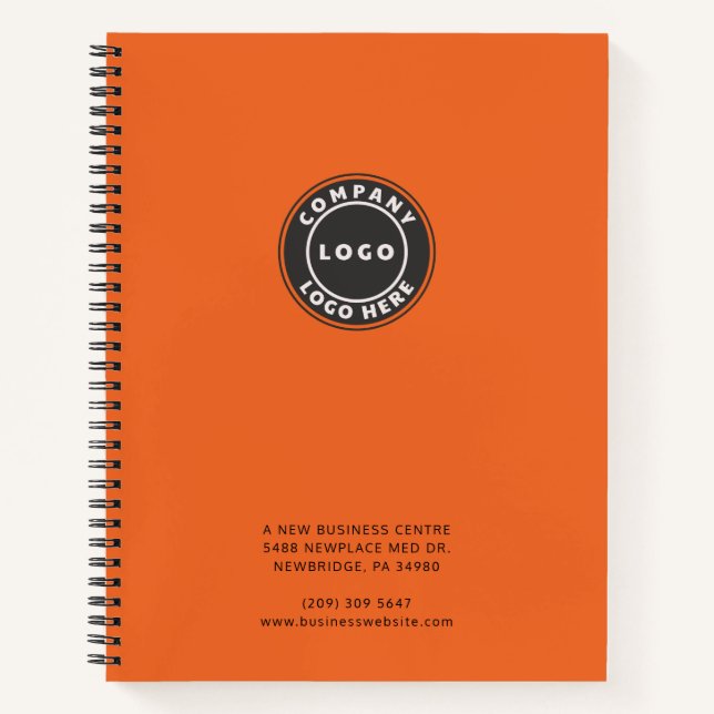 Add Business Logo Office deckt moderne Mitarbeiter Notizbuch (Vorderseite)