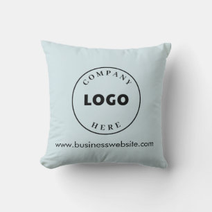 Add Business Logo und Website Trade Show Kissen