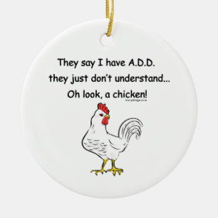ADD Chicken Spaß Keramikornament