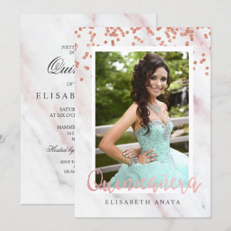 ADD FOTO - Modern Quinceanera Einladung
