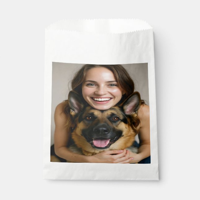 Add German Shepherd Photo Personalize Geschenktütchen (Vorderseite)
