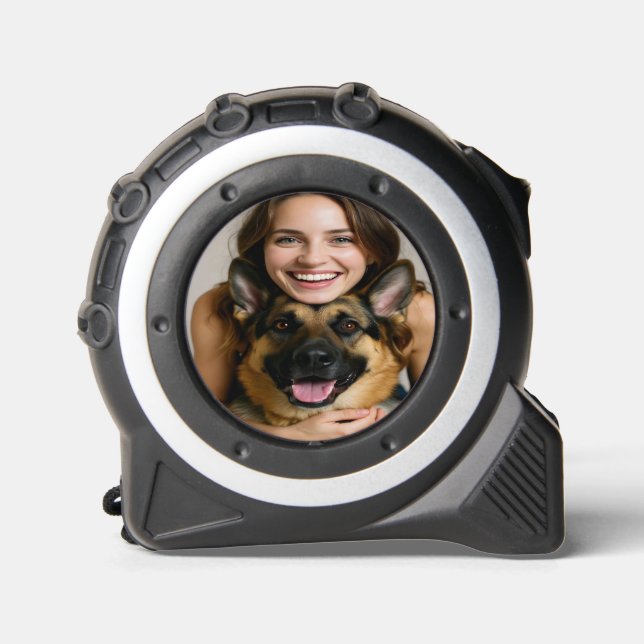 Add German Shepherd Photo Personalize Maßband (Vorderseite)