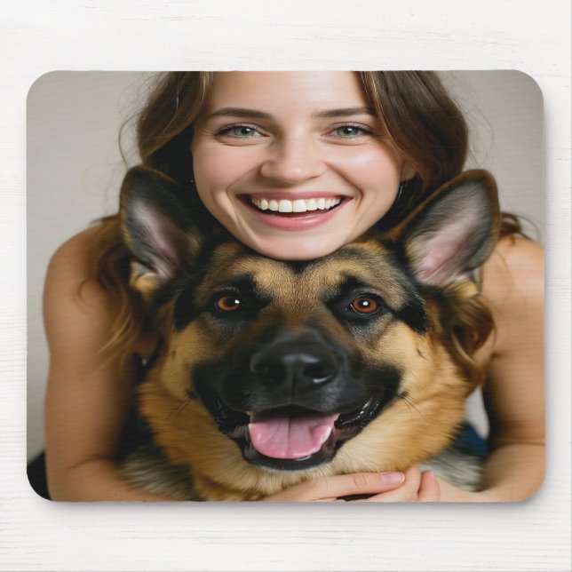 Add German Shepherd Photo Personalize Mousepad (Vorne)