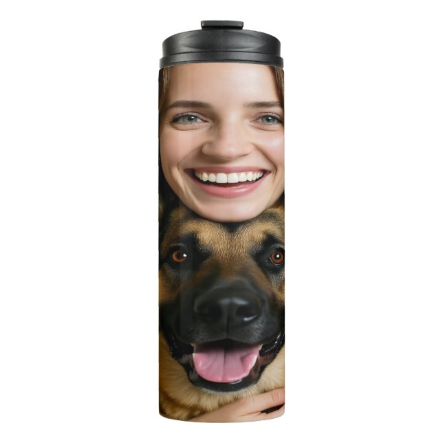 Add German Shepherd Photo Personalize Thermosbecher (Vorderseite)