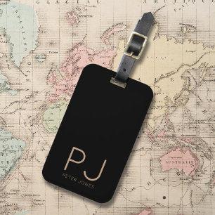 Add initial Monogram Personalized Simple  Gepäckanhänger