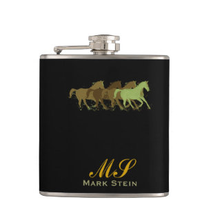 add initials and name ~ horses flachmann