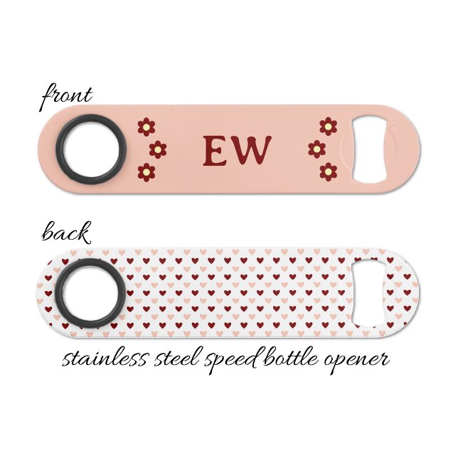 Add initials peach and burgundy speed flaschenöffner (Von Creator hochgeladen)
