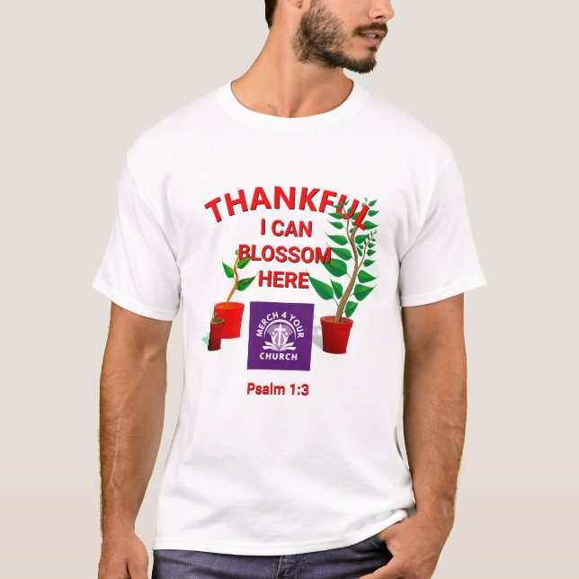 ADD LOGO Blossom hier Christliche Kirche gepflanzt T-Shirt (Vorderseite)