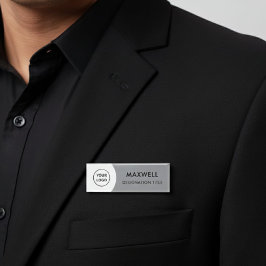 Add Logo | Modern Simple Elegant Magnet Title Namenschild