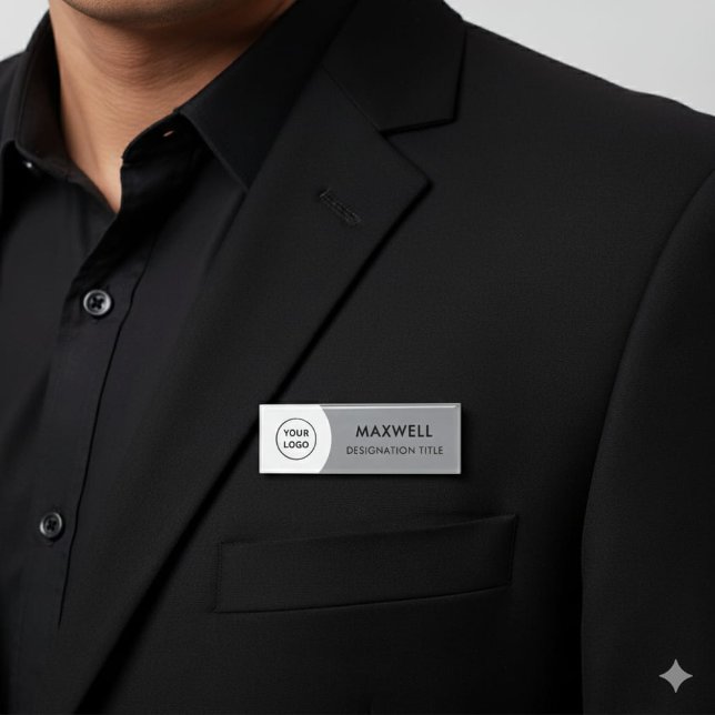 Add Logo | Modern Simple Elegant Magnet Title Namenschild (Von Creator hochgeladen)