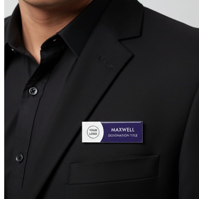 Add Logo | Modern Simple Elegant Magnet Title Namenschild (Von Creator hochgeladen)