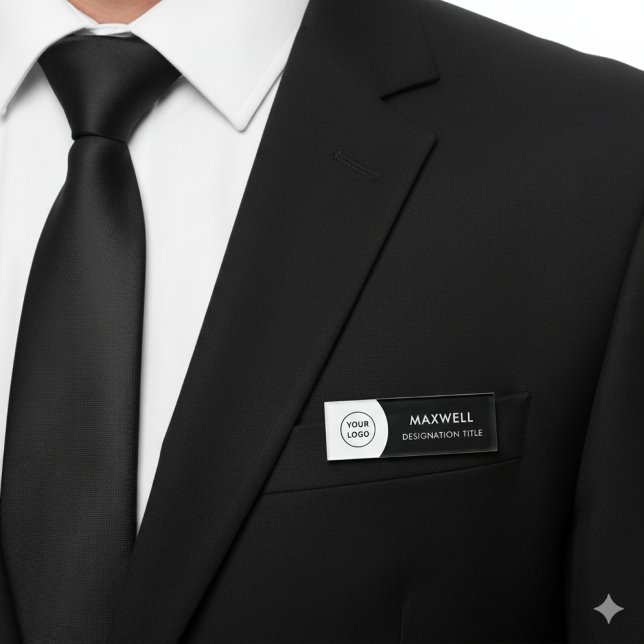 Add Logo | Modern Simple Elegant Magnet Title Namenschild (Von Creator hochgeladen)