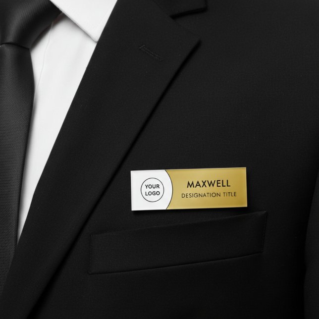 Add Logo | Modern Simple Elegant Magnet Title Namenschild (Von Creator hochgeladen)