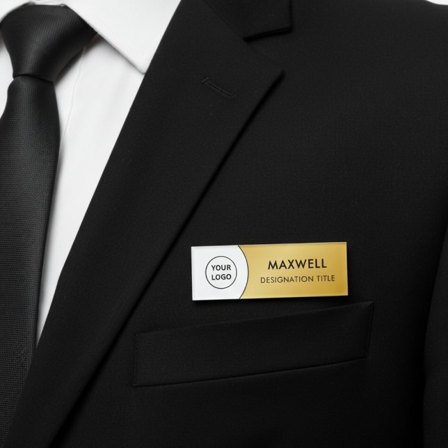 Add Logo | Modern Simple Elegant Magnet Title Namenschild (Von Creator hochgeladen)