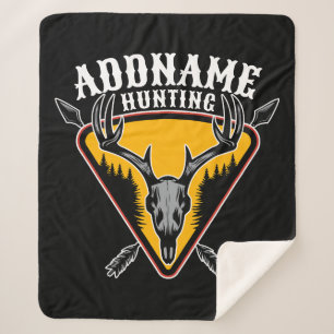 ADD NAME Junter Elk Skull Big Antlers Hirsche Jagd Sherpadecke