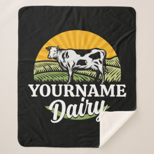 ADD NAME Sunset Dairy Farm Grazing Holstein Kuh Sherpadecke