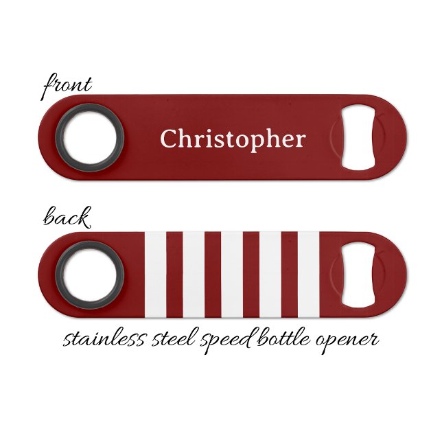 Add name white and burgundy speed flaschenöffner (Von Creator hochgeladen)