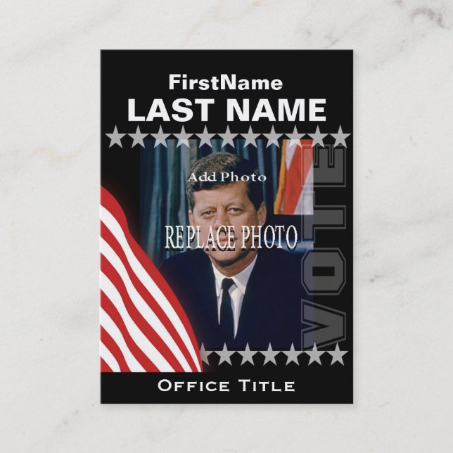Add Photo Campaign Template Business Card Visitenkarte (Vorderseite)