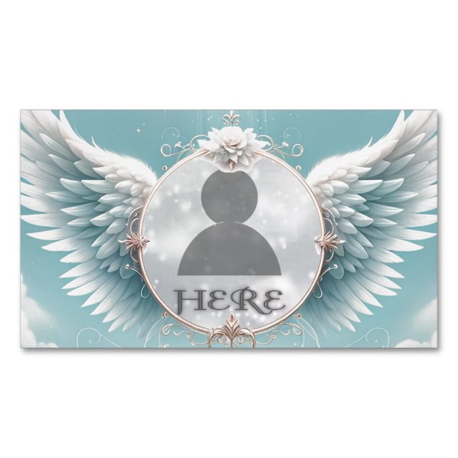 Add Photo Custom Memorial Magnetische Visitenkarte (Vorderseite)