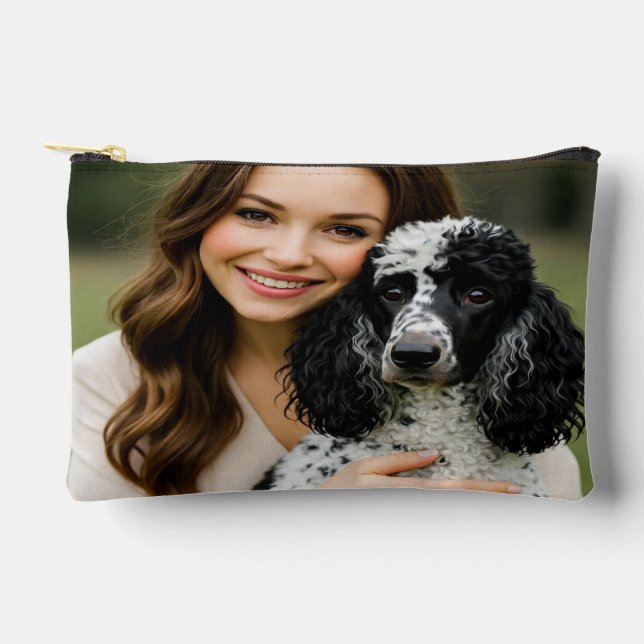 Add Poddle Photo Personalize Customize Zubehörtasche (Vorderseite)
