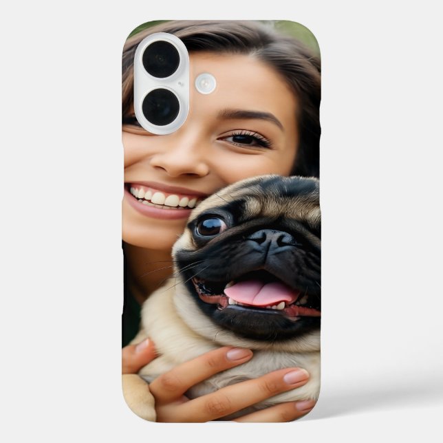 Add Pug Photo Personalize Customize Case-Mate iPhone Hülle (Rückseite)