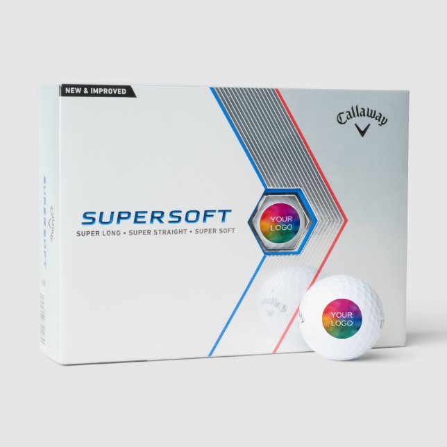 Add Upload Logo Here Template Callaway Supersoft Golfball (Verpackung)