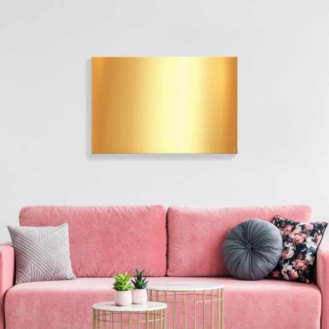 Add Upload Your Photo on Elegant Gold Background Leinwanddruck (Insitu (Wohnzimmer))