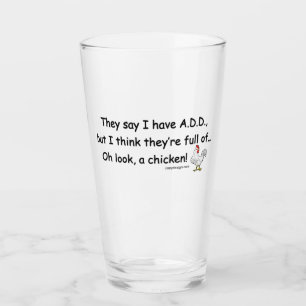 ADD Vollständig Spaß von Hühnern Glas
