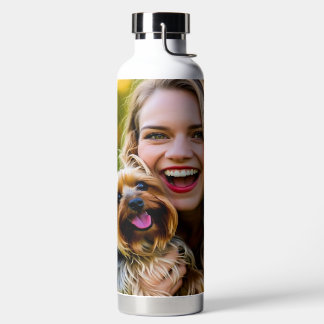 Add Yorkshire Terrier Photo Personalize Trinkflasche