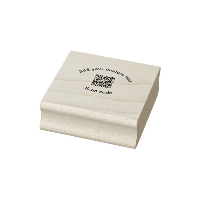 Add your custom text scan QR code business  Gummistempel (Stempel)