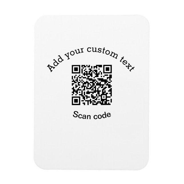 Add your custom text scan QR code business  Magnet (Vertikal)