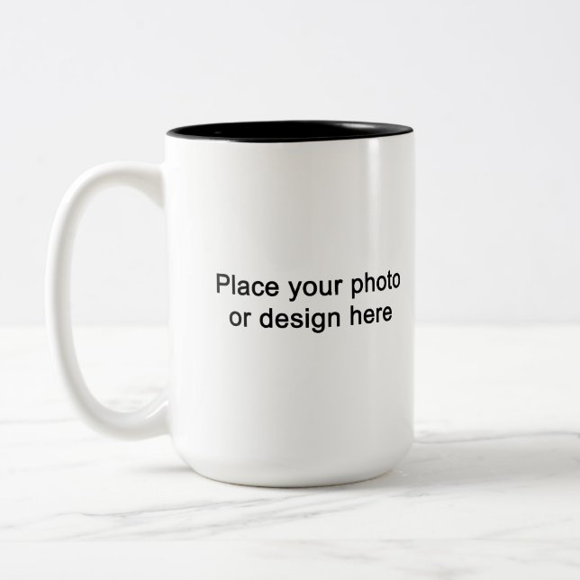 Add Your Design Zweifarbige Tasse (Links)