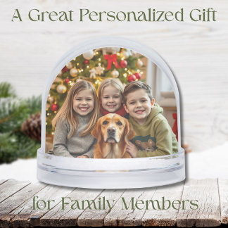 Add your Favorite Family Photos to this Christmas Schneekugeln