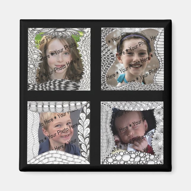 Add-Your-Fotos 4 FotoCollage Magnet (Vorne)