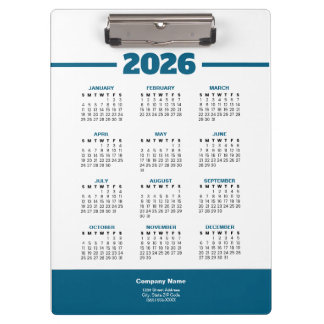 Add Your Logo 2026 Business Calendar Clipboard Klemmbrett