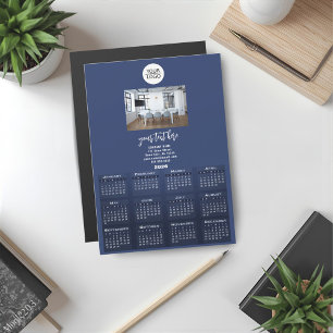 Add your Logo 2026 Calendar Company Foto Magnetkarte