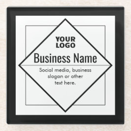 Add Your Logo Customizable Template Glasuntersetzer