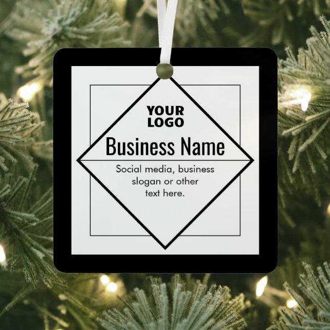 Add Your Logo Customizable Template Ornament Aus Metall (InSitu)