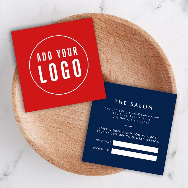Add Your Logo Modern Editable Color Referral Card (Von Creator hochgeladen)