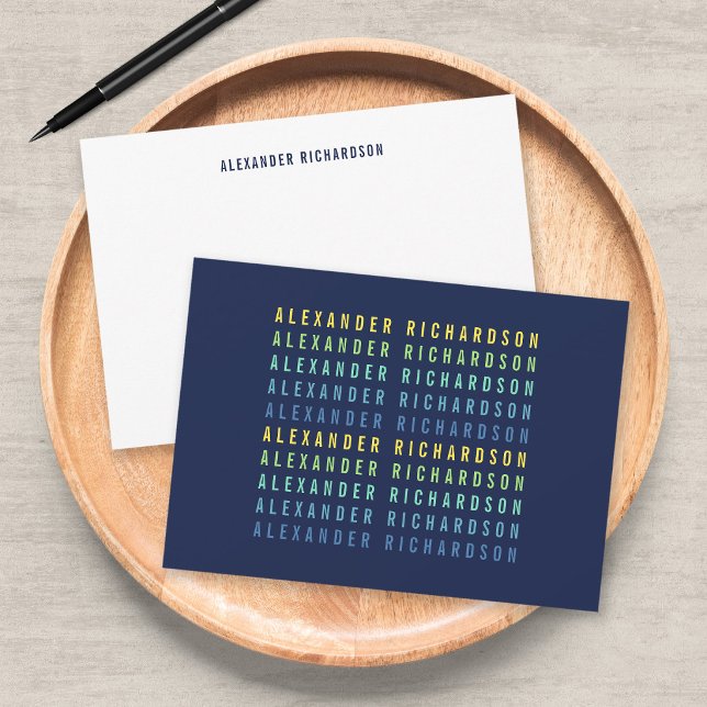 Add Your Name Fun Color Gradient Mitteilungskarte (Von Creator hochgeladen)